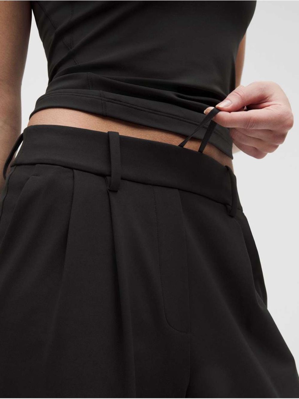 Lululemon Daydrift High-Rise Trouser Pants Womens XL Black Wide Leg Pleated - Picture 6 of 7
